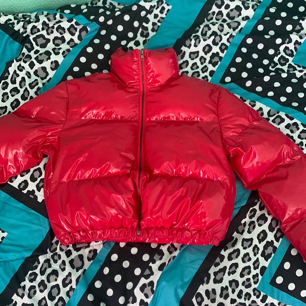 Red Puffer Jacket from LovelyWholesale